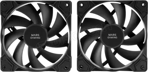 Lot de 2 Ventilateurs boitier Mars Gaming MF-ProX2 - 12cm (Noir) à prix bas