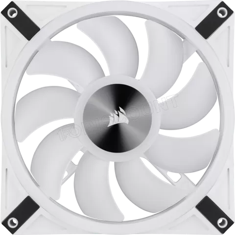 Photo de Lot de 2 Ventilateurs de boitier Corsair iCue QL140 RGB - 14cm (Blanc)