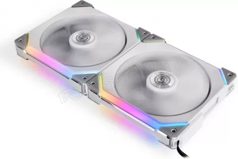 Photo de Lot de 2 Ventilateurs de boitier Lian Li SL140 PWM RGB 14cm (Blanc)