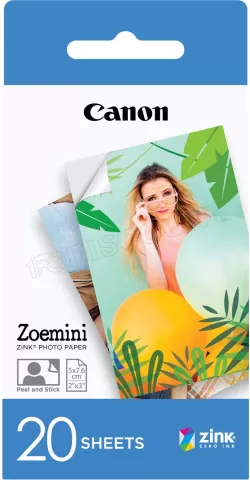 Photo de Lot de 20 feuilles Papier Photo Canon Z-Ink Zoemini 5x7,6cm