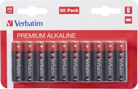 Photo de Lot de 20 piles Alcaline Verbatim Premium type AA (LR6) 1,5V