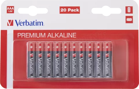 Photo de Lot de 20 piles Alcaline Verbatim Premium type AAA (LR03) 1,5V