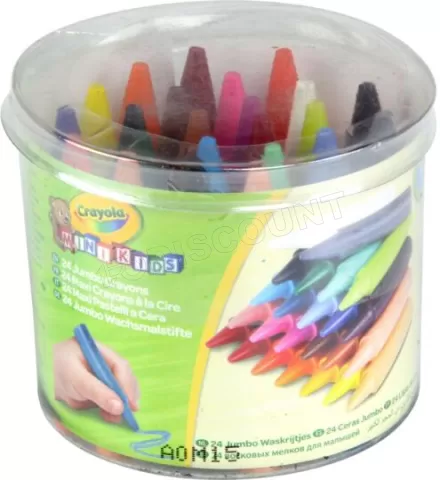 Boîte de 24 maxi crayons de cire 'Crayola - Mini Kids' - La Fourmi