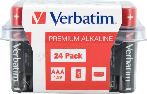 Photo de Lot de 24 piles Alcaline Verbatim Premium type AAA (LR03) 1,5V