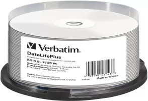 Photo de Lot de 25 Blu-Ray 6x Verbatim 25Go imprimable
