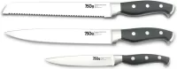 Photo de Lot de 3 Couteaux de cuisine 750g Bruce (Noir)