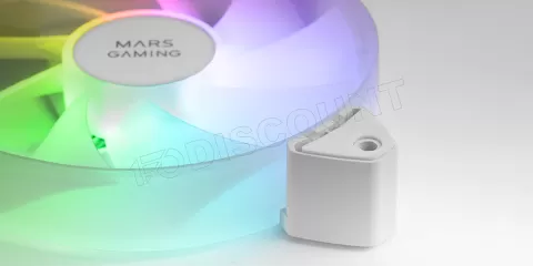 Photo de Lot de 3 Ventilateurs boitier Mars Gaming MF-3A RGB - 12cm (Blanc)