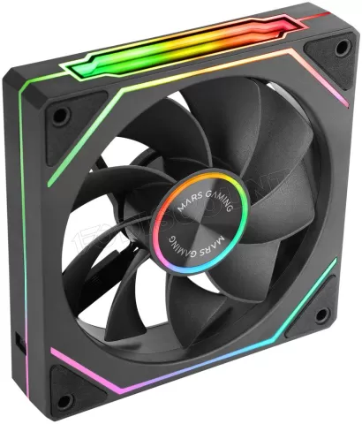 Photo de Lot de 3 Ventilateurs boitier Mars Gaming MF-LinkFinity 2 Reverse RGB - 12cm (Noir)
