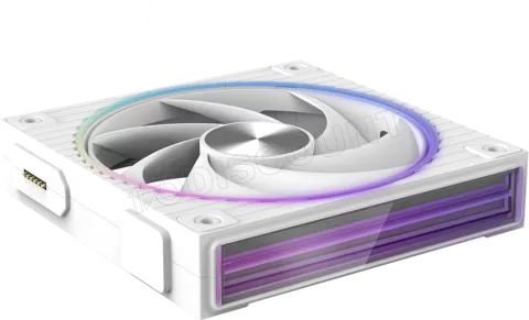 Photo de Lot de 3 Ventilateurs boitier Zalman ZM-DF120 RGB - 12cm (Blanc)