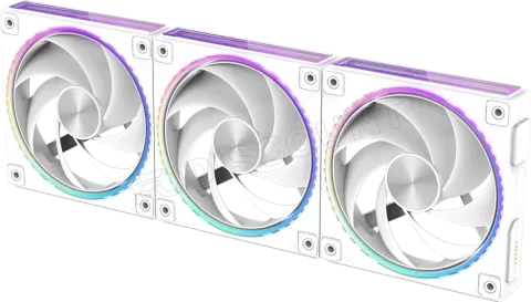 Photo de Lot de 3 Ventilateurs boitier Zalman ZM-DF120 RGB - 12cm (Blanc)