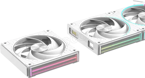 Photo de Lot de 3 Ventilateurs boitier Zalman ZM-DF120 RGB - 12cm (Blanc)