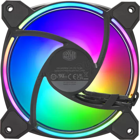 Photo de Lot de 3 Ventilateurs Cooler Master MasterFan Halo² 3in1 RGB - 12cm (Noir)