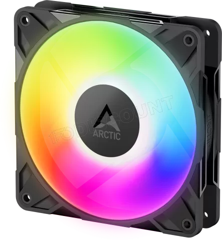 Photo de Lot de 3 Ventilateurs de boitier Arctic P12 Pro Low Noise RGB - 12cm (Noir)