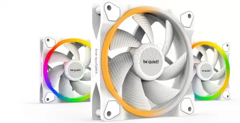 Photo de Lot de 3 Ventilateurs de boitier Be Quiet Light Wings High Speed RGB - 12cm (Blanc)