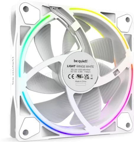 Photo de Lot de 3 Ventilateurs de boitier Be Quiet Light Wings High Speed RGB - 12cm (Blanc)