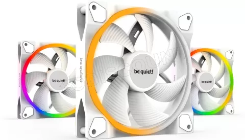 Photo de Lot de 3 Ventilateurs de boitier Be Quiet Light Wings High Speed RGB - 14cm (Blanc)