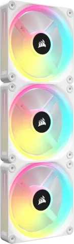 Photo de Lot de 3 Ventilateurs de boitier Corsair iCue Link QX RGB - 12cm (Blanc)