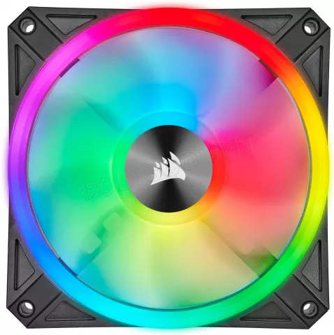 Photo de Lot de 3 Ventilateurs de boitier Corsair iCue QL120 PWM 12cm RGB (Noir)