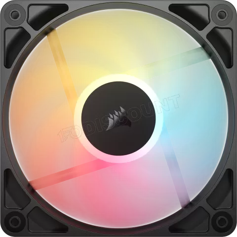 Photo de Lot de 3 Ventilateurs de boitier Corsair RS Reverse RGB - 12cm (Noir)