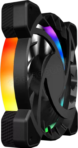 Photo de Lot de 3 Ventilateurs de boitier Cougar Vortex FCB RGB 12cm (Noir)