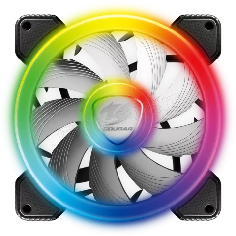 Photo de Lot de 3 Ventilateurs de boitier Cougar Vortex SPB RGB 12cm (Noir)