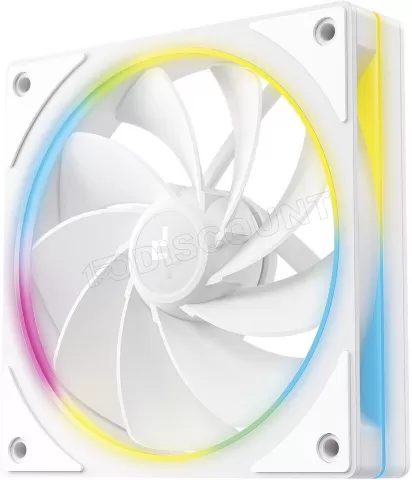 Photo de Lot de 3 Ventilateurs de boitier Deepcool FL12 SE Reverse RGB - 12cm (Blanc)