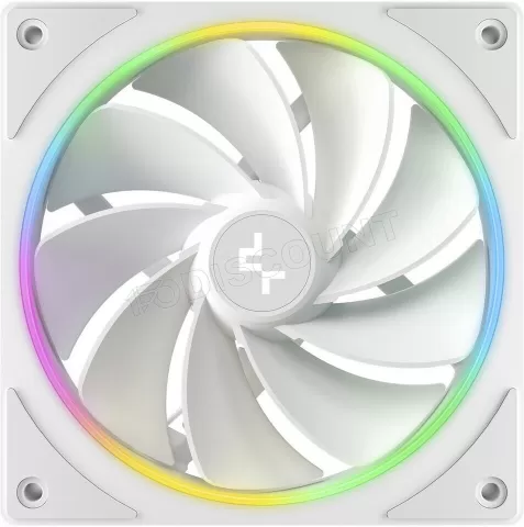 Photo de Lot de 3 Ventilateurs de boitier Deepcool FL12 SE Reverse RGB - 12cm (Blanc)