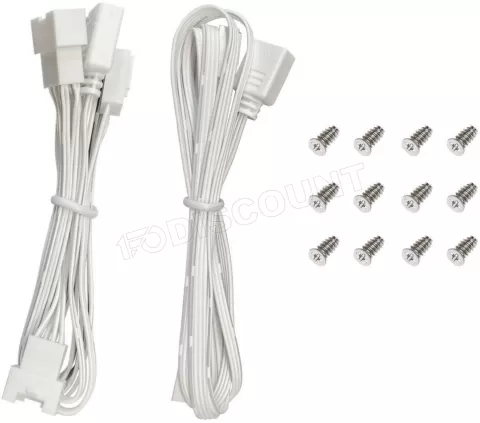 Photo de Lot de 3 Ventilateurs de boitier Deepcool FL12 SE Reverse RGB - 12cm (Blanc)