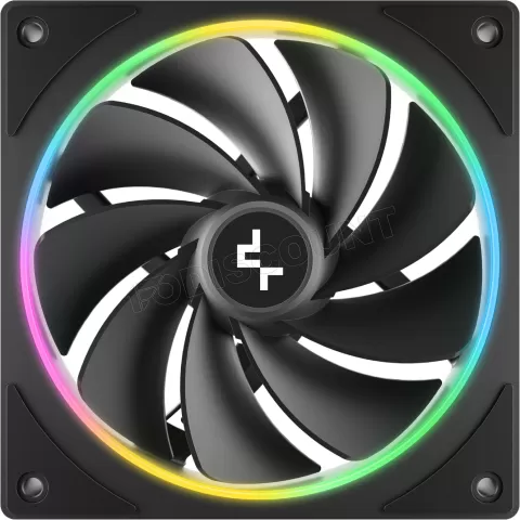 Photo de Lot de 3 Ventilateurs de boitier Deepcool FL12 SE Reverse RGB - 12cm (Noir)