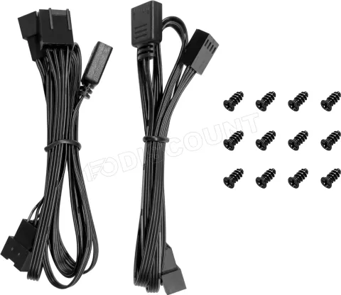 Photo de Lot de 3 Ventilateurs de boitier Deepcool FL12 SE Reverse RGB - 12cm (Noir)
