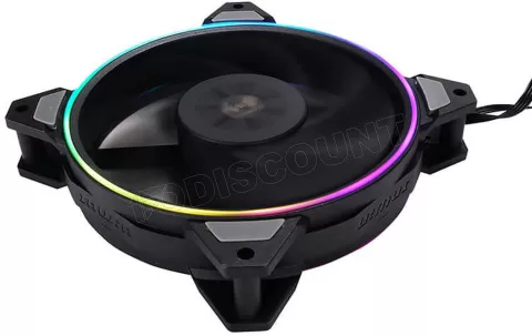 Photo de Lot de 3 Ventilateurs de boitier InWin Sirius Loop RGB - 12cm (Noir)