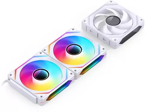 Photo de Lot de 3 Ventilateurs de boitier Jonsbo ZL-120 RGB - 12cm (Blanc)