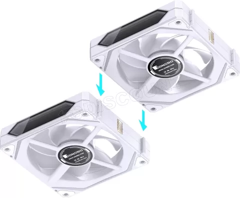 Photo de Lot de 3 Ventilateurs de boitier Jonsbo ZL-120 RGB - 12cm (Blanc)
