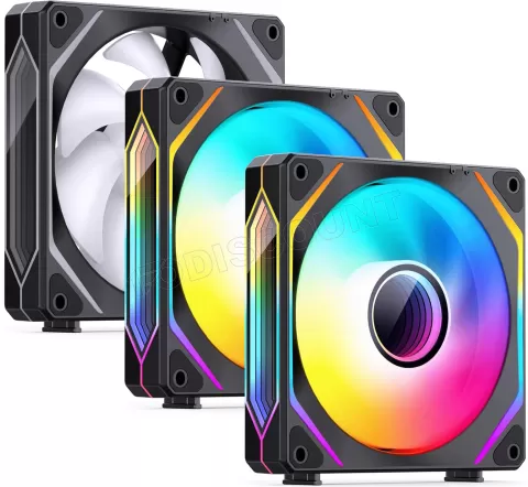 Photo de Lot de 3 Ventilateurs de boitier Jonsbo ZL-120 RGB - 12cm (Noir)
