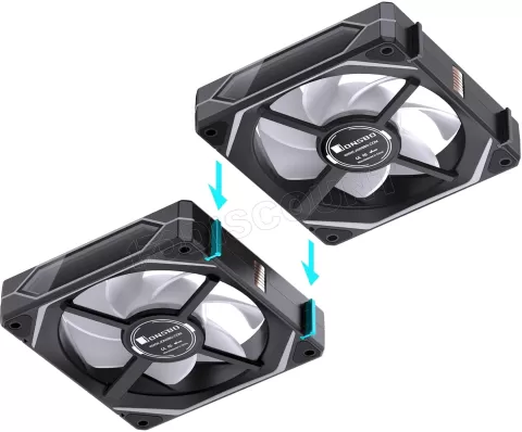 Photo de Lot de 3 Ventilateurs de boitier Jonsbo ZL-120 RGB - 12cm (Noir)
