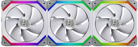 Photo de Lot de 3 Ventilateurs de boitier Lian Li SL120 RGB 12cm (Blanc)