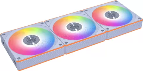 Photo de Lot de 3 Ventilateurs de boitier Lian Li Uni Fan CL Wireless Reverse RGB - 12cm (Blanc)
