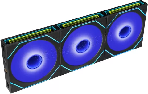 Photo de Lot de 3 Ventilateurs de boitier Lian Li Uni Fan SL-Infinity Flex RGB - 12cm avec contrôleur (Noir)