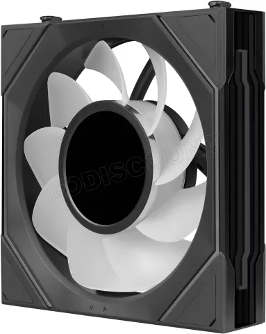Photo de Lot de 3 Ventilateurs de boitier Lian Li Uni Fan SL-Infinity LCD Flex Reverse RGB - 12cm (Noir)