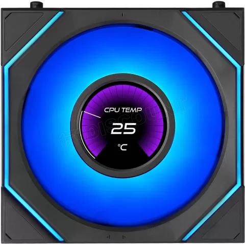 Photo de Lot de 3 Ventilateurs de boitier Lian Li Uni Fan SL-Infinity LCD Flex RGB - 12cm (Noir)