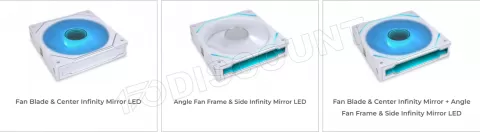 Photo de Lot de 3 Ventilateurs de boitier Lian Li Uni Fan SL-Infinity RGB - 12cm (Blanc)