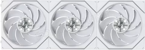 Photo de Lot de 3 Ventilateurs de boitier Lian Li Uni Fan TL Flex Reverse RGB - 12cm avec contrôleur (Blanc)
