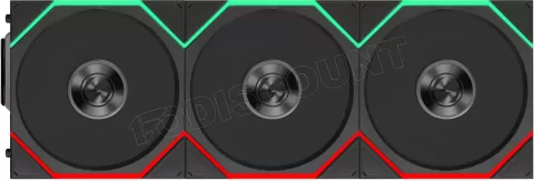 Photo de Lot de 3 Ventilateurs de boitier Lian Li Uni Fan TL Flex Reverse RGB - 12cm avec contrôleur (Noir)