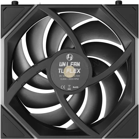 Photo de Lot de 3 Ventilateurs de boitier Lian Li Uni Fan TL Flex Reverse RGB - 12cm avec contrôleur (Noir)