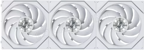 Photo de Lot de 3 Ventilateurs de boitier Lian Li Uni Fan TL Flex RGB - 12cm avec contrôleur (Blanc)