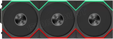 Photo de Lot de 3 Ventilateurs de boitier Lian Li Uni Fan TL Flex RGB - 12cm avec contrôleur (Noir)