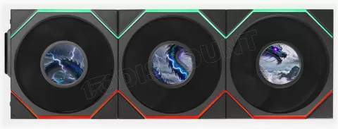 Photo de Lot de 3 Ventilateurs de boitier Lian Li Uni Fan TL LCD Flex - 12cm (Noir)