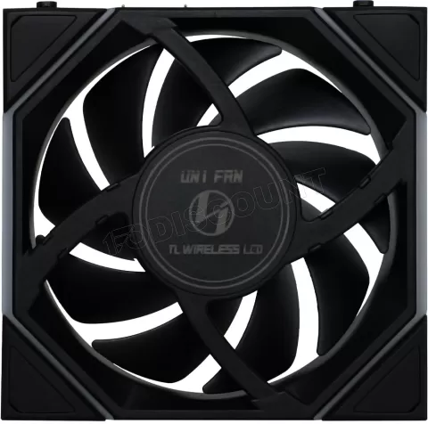 Photo de Lot de 3 Ventilateurs de boitier Lian Li Uni Fan TL Wireless LCD Reverse RGB - 12cm (Noir)