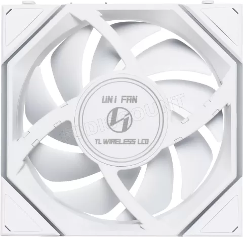 Photo de Lot de 3 Ventilateurs de boitier Lian Li Uni Fan TL Wireless LCD RGB - 12cm (Blanc)