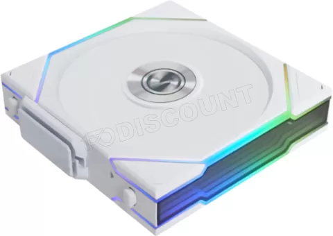 Photo de Lot de 3 Ventilateurs de boitier Lian Li Uni Fan TL Wireless Reverse RGB - 12cm (Blanc)
